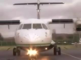Sensational air hostess sucking pilots big manhood