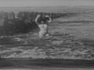 Adolescent and woman naked outside - action in slow motion (1943)